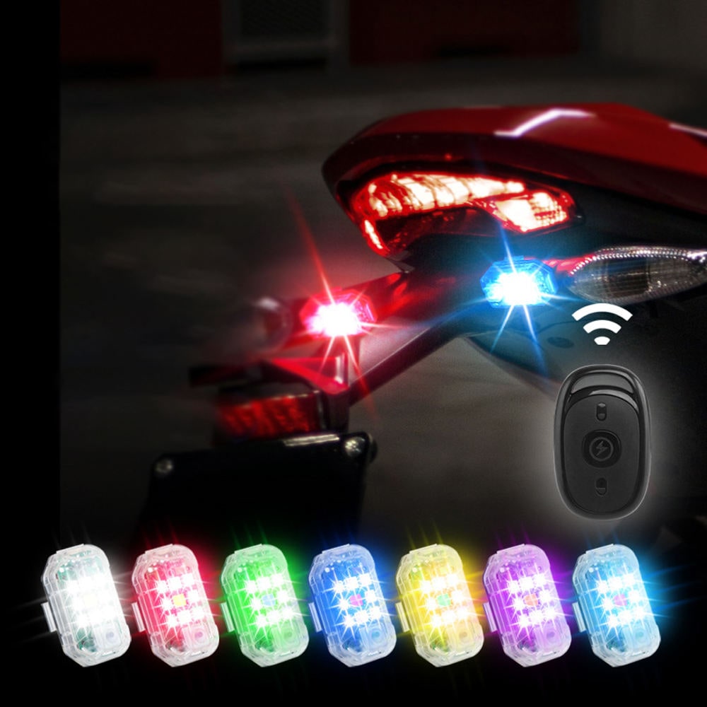 Wireless LED Alert Light with Remote Control for Motorcycles