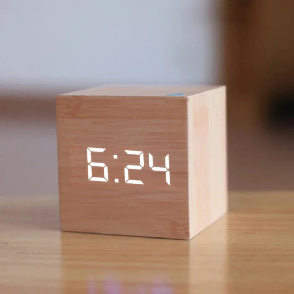 Digital Alarm Clock with LED Display – Compact Multi-Function Design