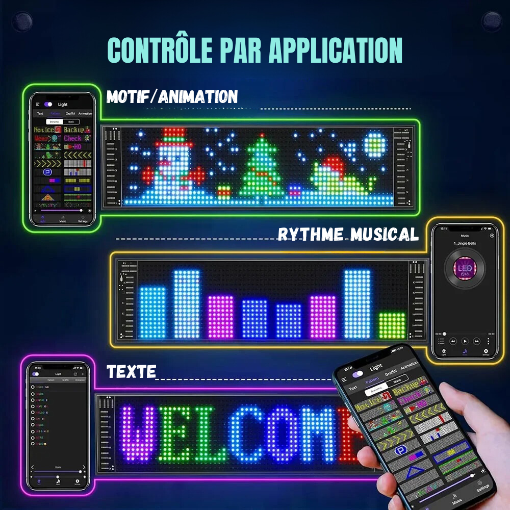 Adjustable LED Car Panel with Customization Options