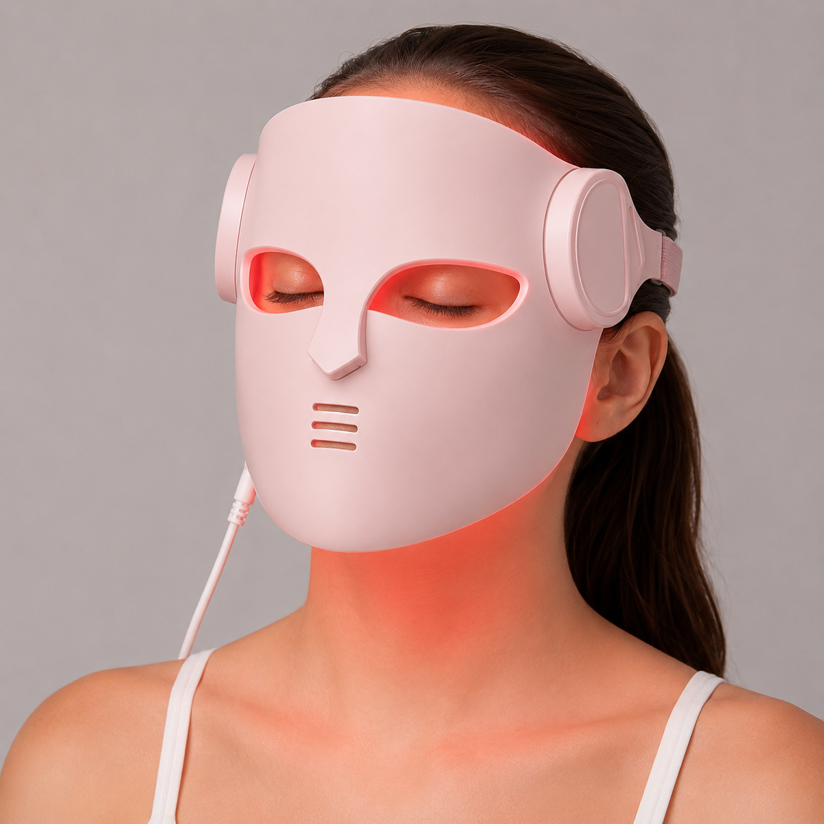 Neck Light Therapy LED Mask – Red Light Treatment for Acne, Wrinkles, and Skin Brightening