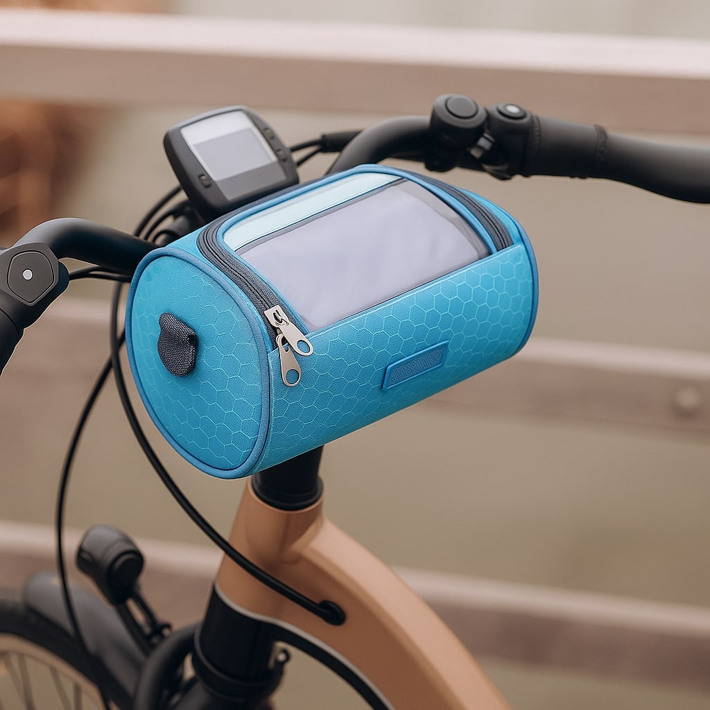 Ultimate Weatherproof Bicycle Handlebar Organizer with Touchscreen