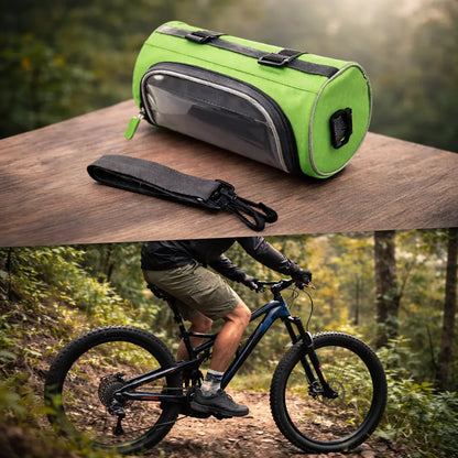 Ultimate Weatherproof Bicycle Handlebar Organizer with Touchscreen