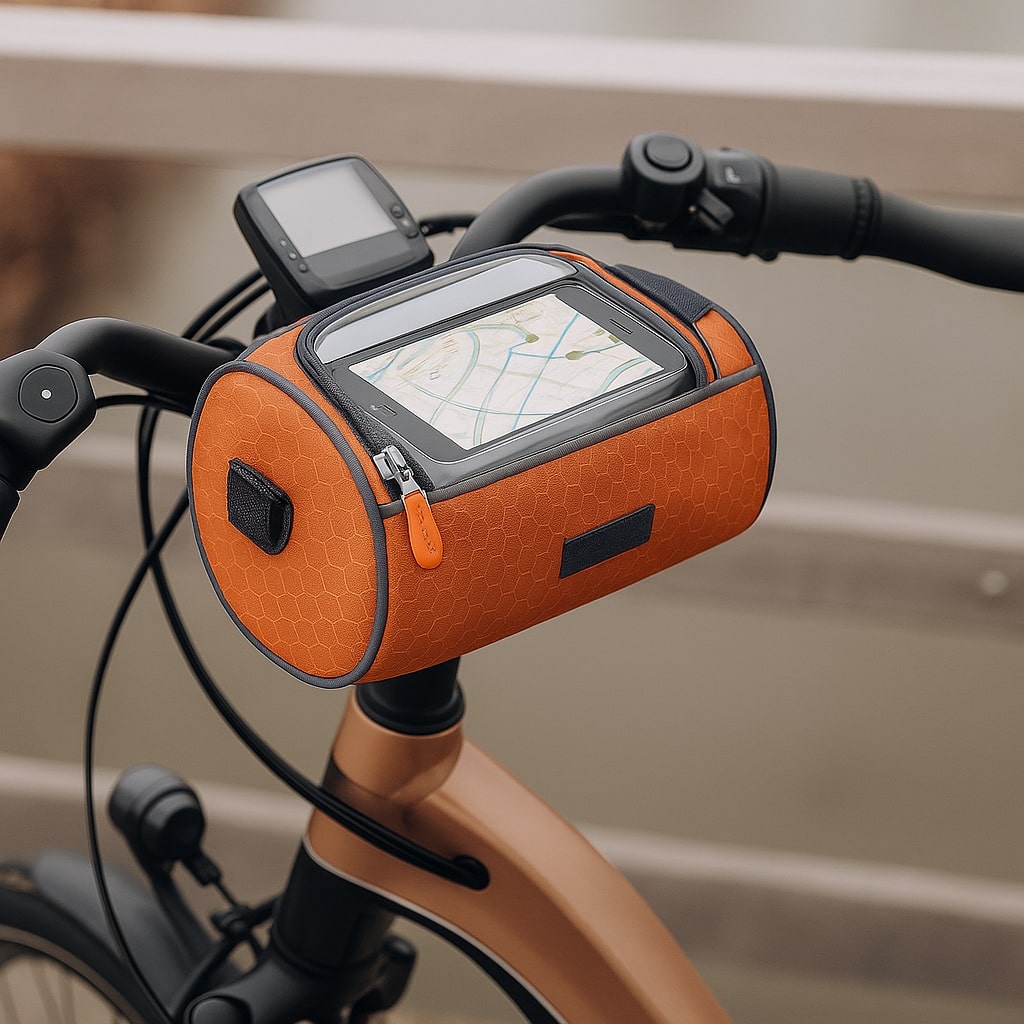 Ultimate Weatherproof Bicycle Handlebar Organizer with Touchscreen