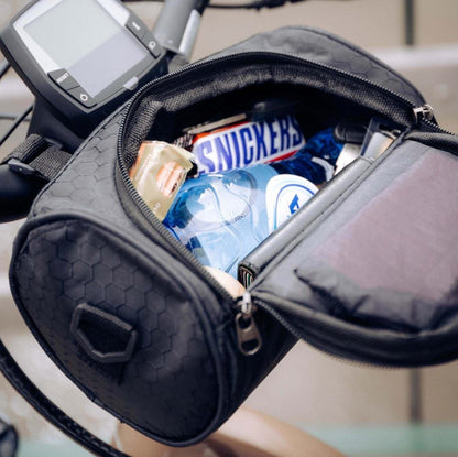 Ultimate Weatherproof Bicycle Handlebar Organizer with Touchscreen