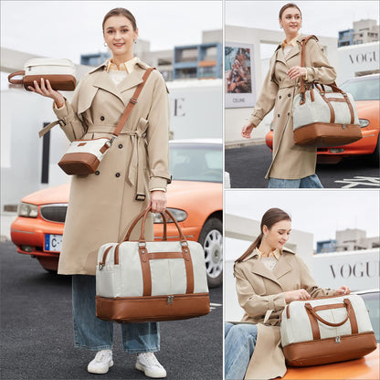Spacious Travel Duffel for Women - Large Weekend Overnight Bag
