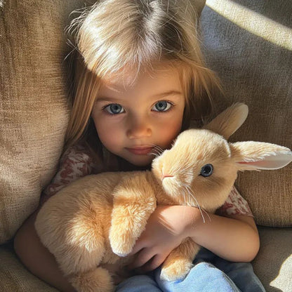 Realistic Plush Bunny Toy with Interactive Moving Features