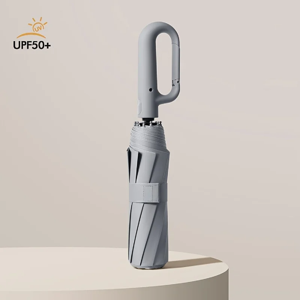 Automatic Folding Umbrella with Large Buckle Handle – Wind-Resistant & Compact