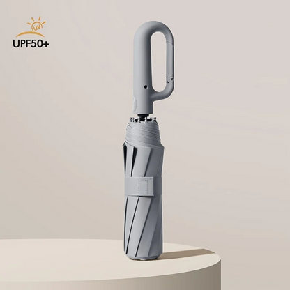 Automatic Folding Umbrella with Large Buckle Handle – Wind-Resistant & Compact