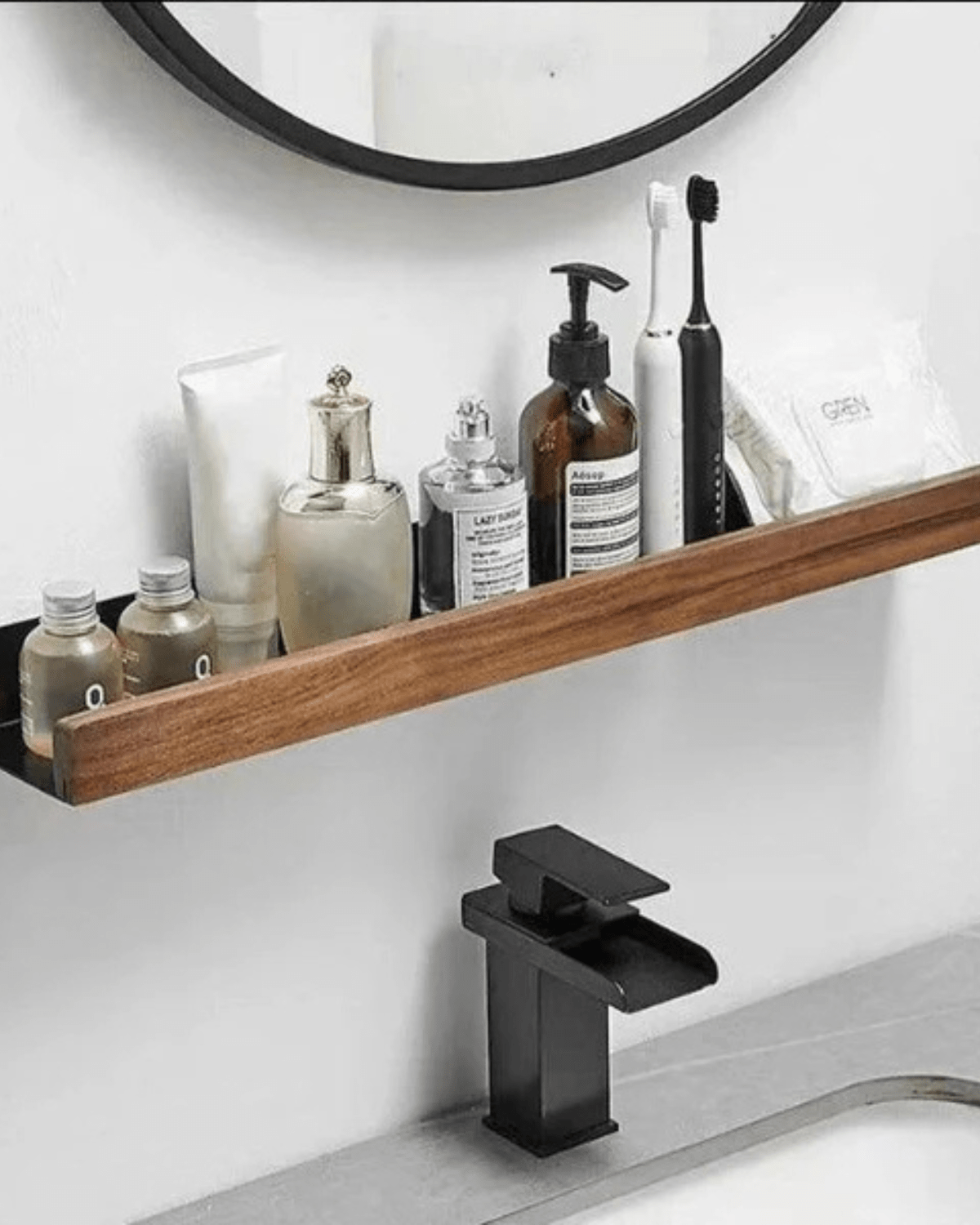Sleek Wall Shelf in Solid Wood – Stylish Home Storage Solution
