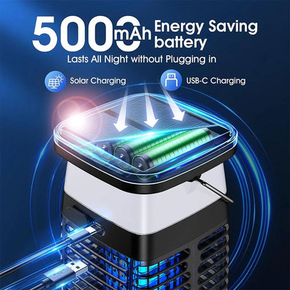 Solar Lantern and Bug Zapper for Outdoor Use – 2,100 Sq Ft Coverage