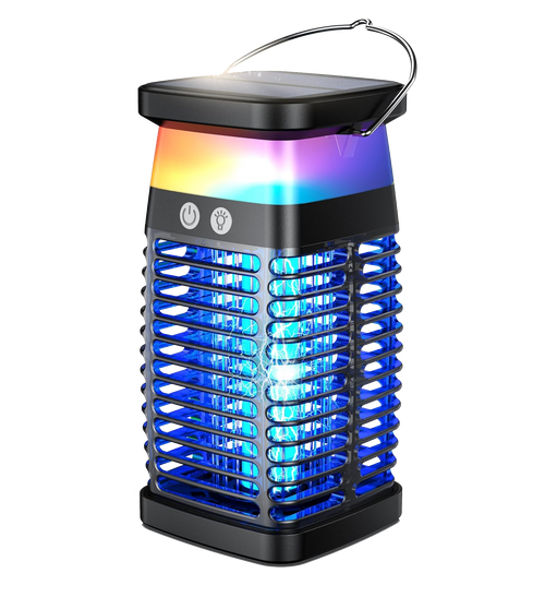 Solar Lantern and Bug Zapper for Outdoor Use – 2,100 Sq Ft Coverage