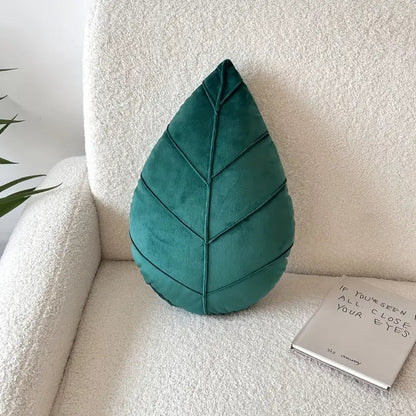 Natural Velvet Leaf Cushions – Soft Home Decor Accents