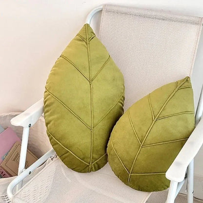 Natural Velvet Leaf Cushions – Soft Home Decor Accents