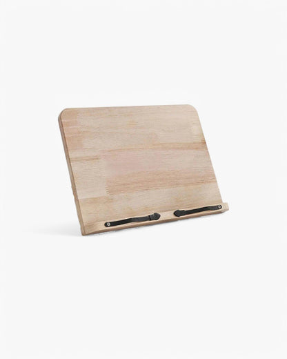 Natural Wood Book and Tablet Stand – Stylish and Functional Design