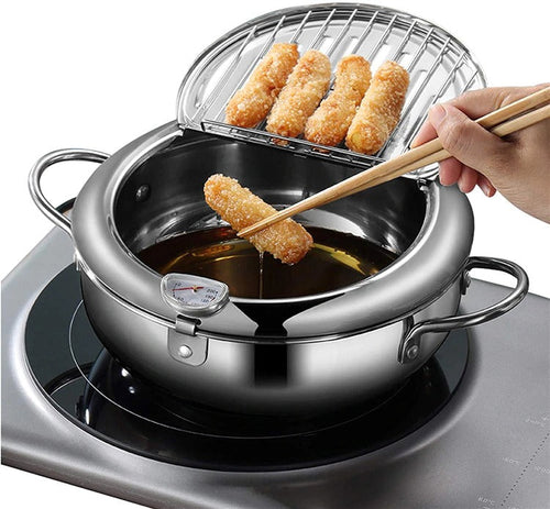 Deep Frying Pot in Stainless Steel Material