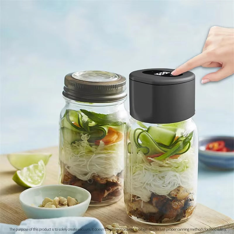 Electric Vacuum Sealer for Mason Jars - Preserves Food Freshness