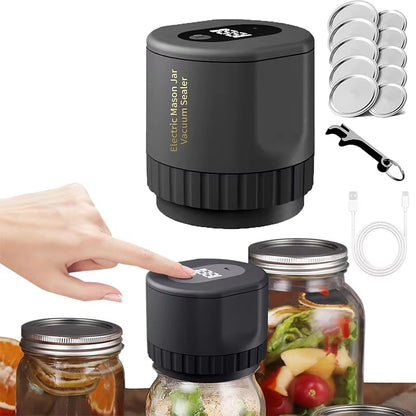 Electric Vacuum Sealer for Mason Jars - Preserves Food Freshness