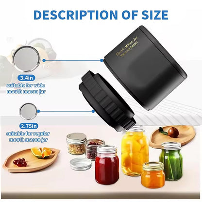 Electric Vacuum Sealer for Mason Jars - Preserves Food Freshness