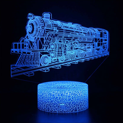 Vintage 3D Train Lamp