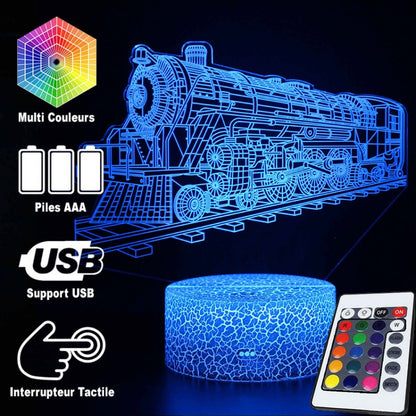 Vintage 3D Train Lamp