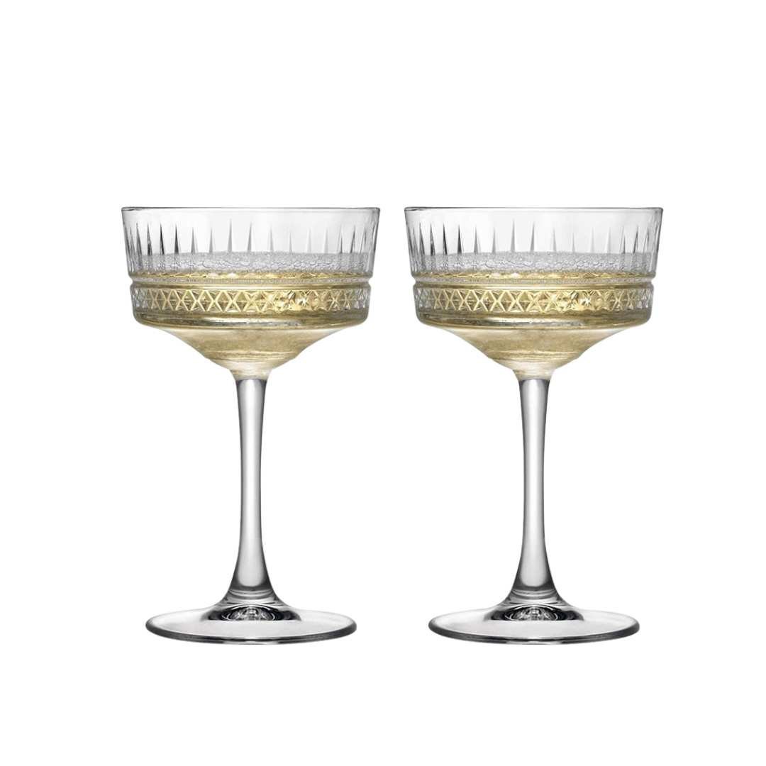 Pair of 2 Handcrafted Glass Cocktail Tumblers