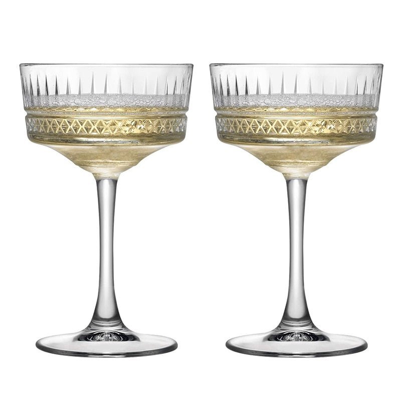 Pair of 2 Handcrafted Glass Cocktail Tumblers
