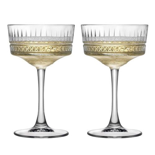 Pair of 2 Handcrafted Glass Cocktail Tumblers
