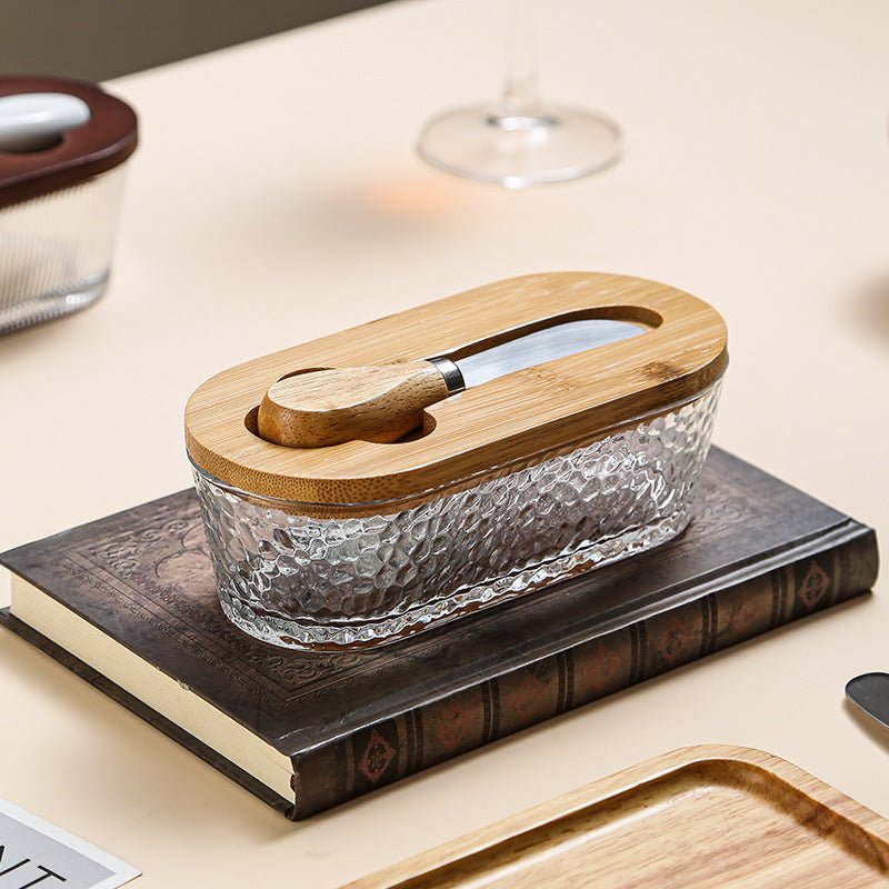 Elegant Glass Butter Dish – Chic Kitchen Storage Solution