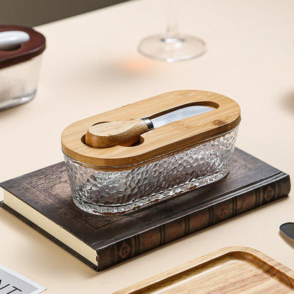 Elegant Glass Butter Dish – Chic Kitchen Storage Solution
