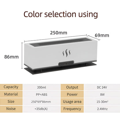 3-in-1 Aroma Humidifier with Flame Light and Atmosphere Mist