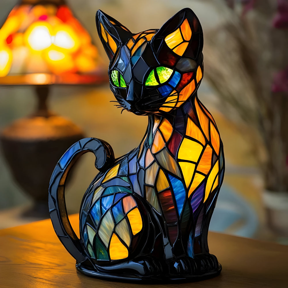 Soft Color-Changing Mood Light Desk Lamp for Cats at Night