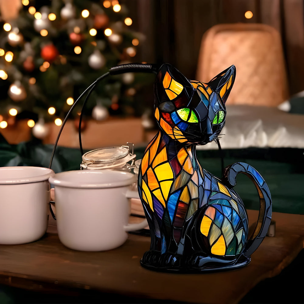 Soft Color-Changing Mood Light Desk Lamp for Cats at Night