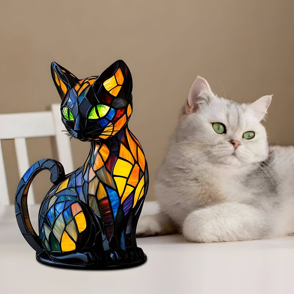 Soft Color-Changing Mood Light Desk Lamp for Cats at Night