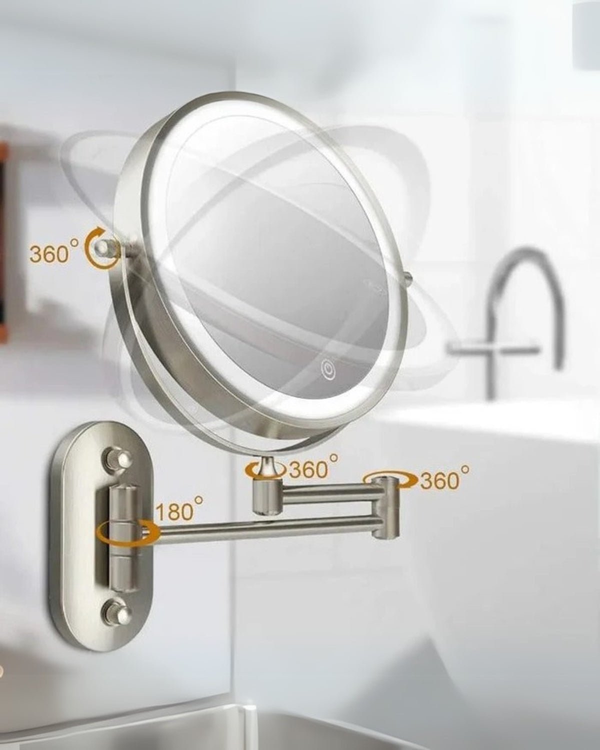 Touch Control LED Magnifying Mirror