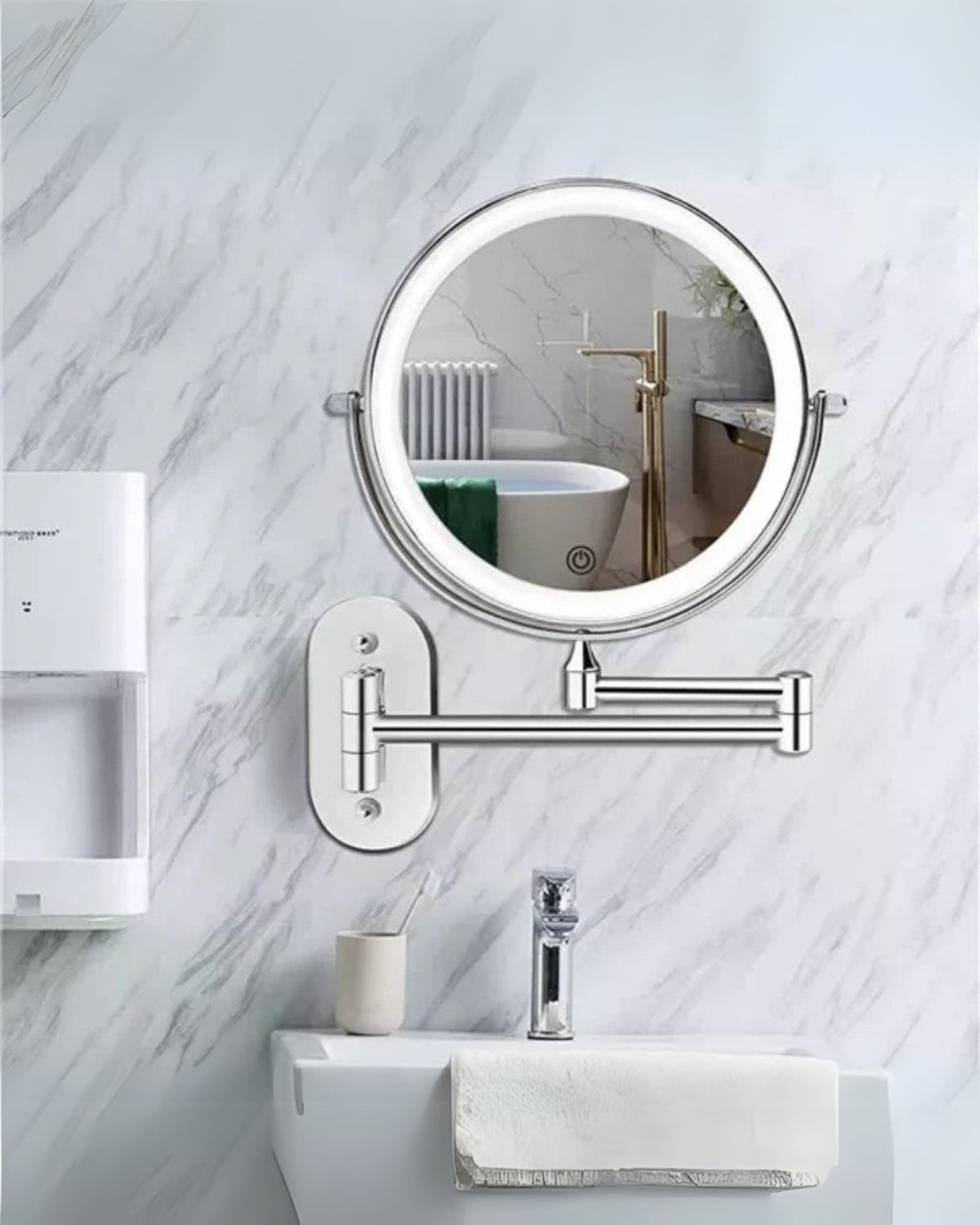 Touch Control LED Magnifying Mirror