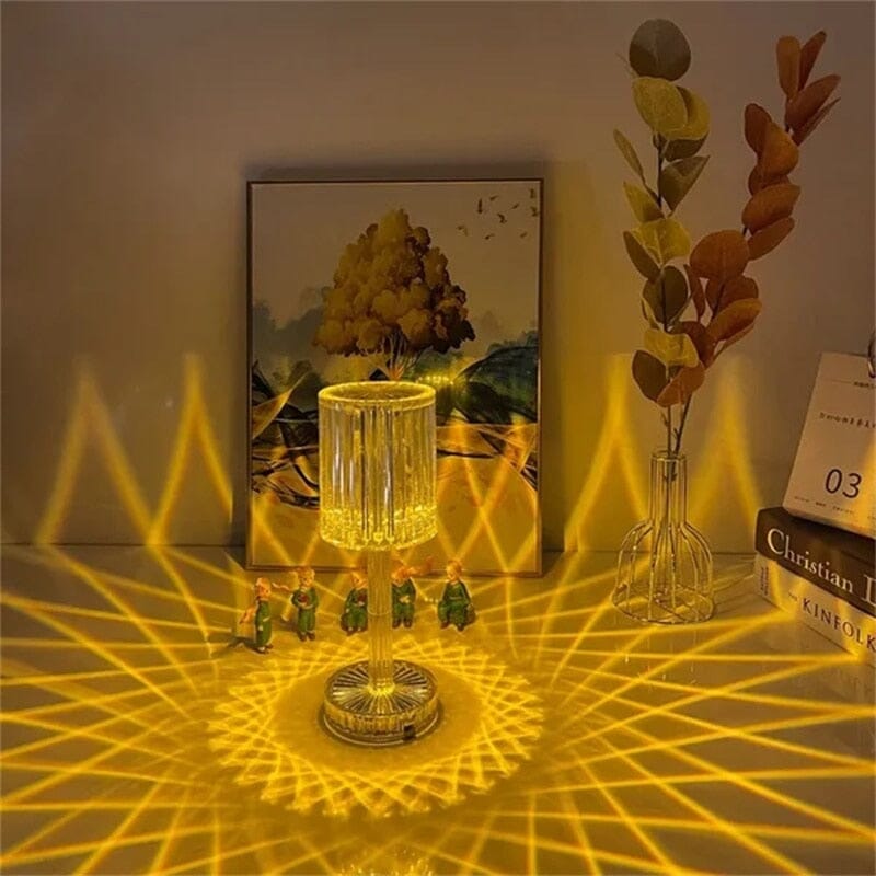 Touch Dimmable LED Table Lamp - Diamond Crystal Design