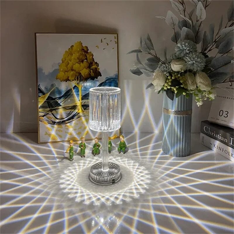 Touch Dimmable LED Table Lamp - Diamond Crystal Design