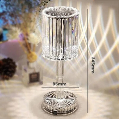 Touch Dimmable LED Table Lamp - Diamond Crystal Design