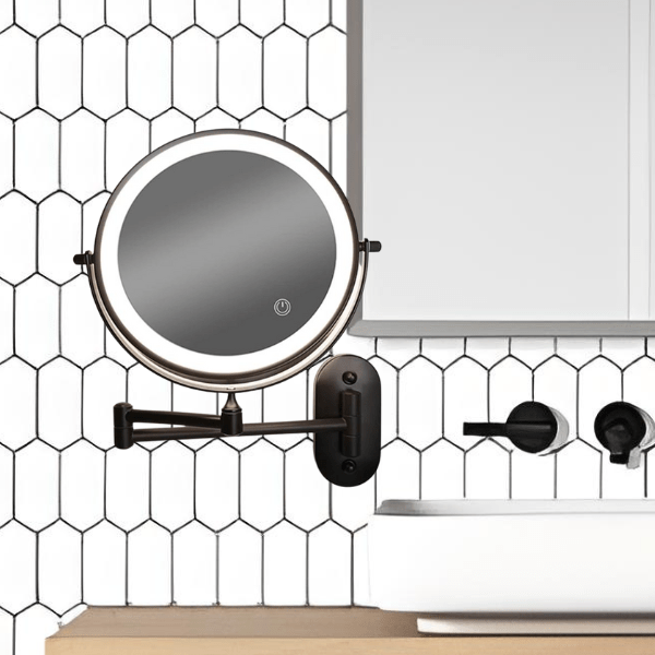 Rechargeable LED Touch Control Magnifying Mirror with LUMIVIEW