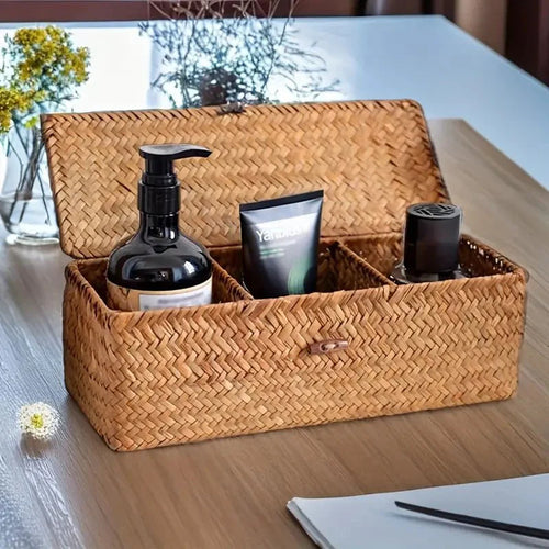 Natural Rattan Storage Organizer – Stylish and Functional Design