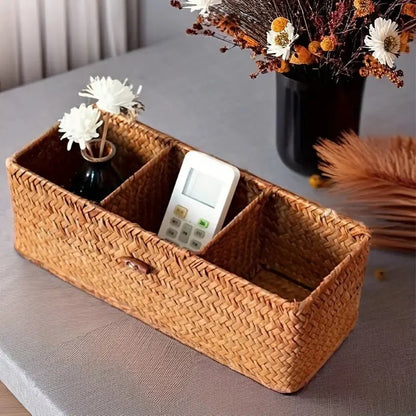 Natural Rattan Storage Organizer – Stylish and Functional Design