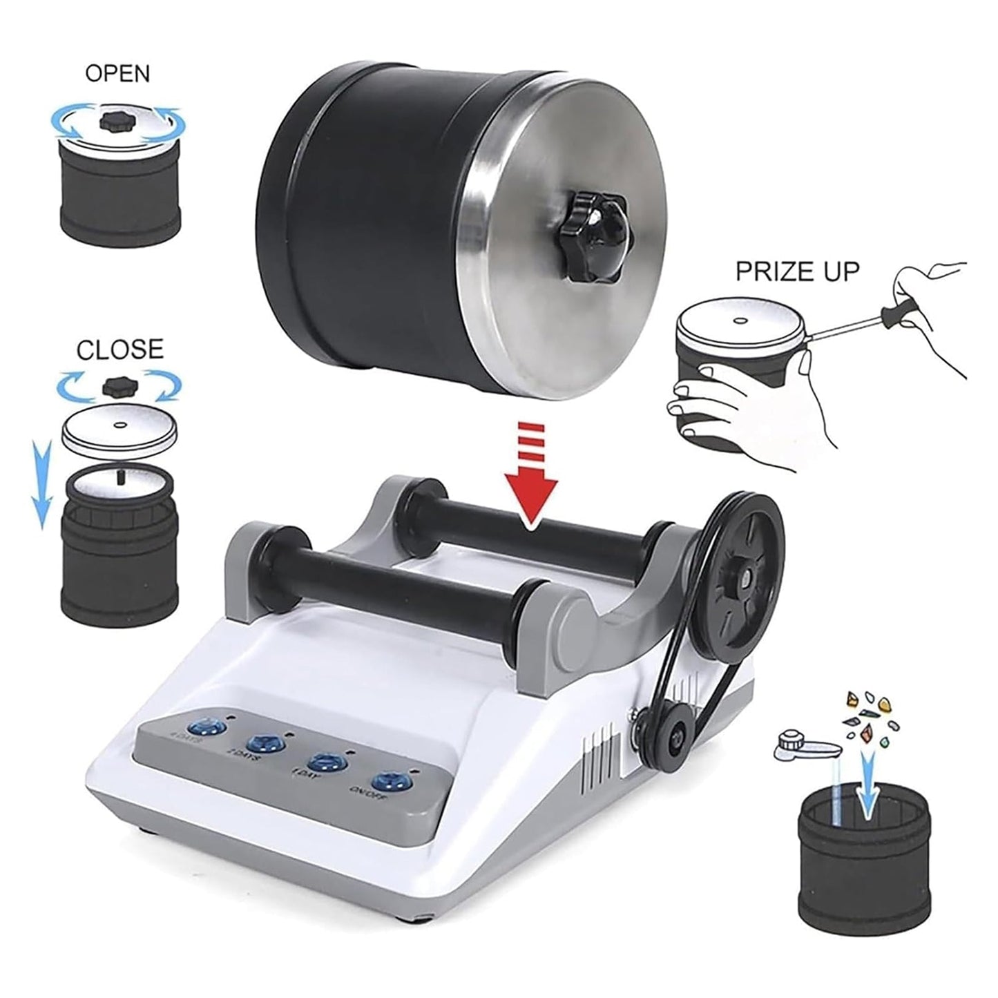 Beginner's Rock Tumbler Kit for Professional Polishing