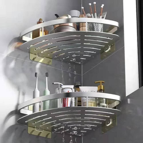 Stylish Corner Shower Storage Solution
