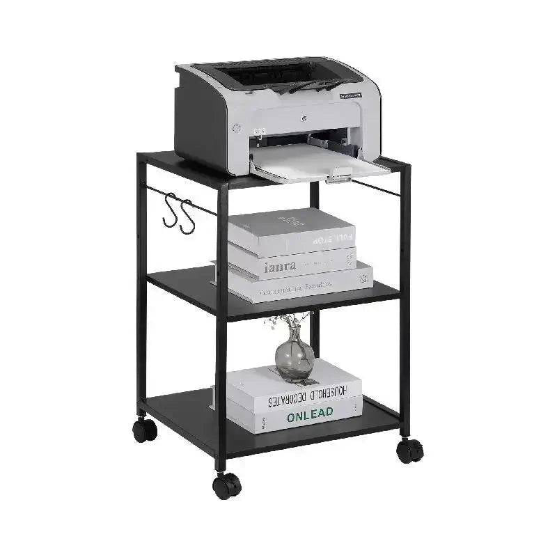 Versatile Mobile Printer Cart with Storage Solutions