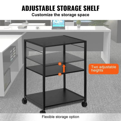 Versatile Mobile Printer Cart with Storage Solutions