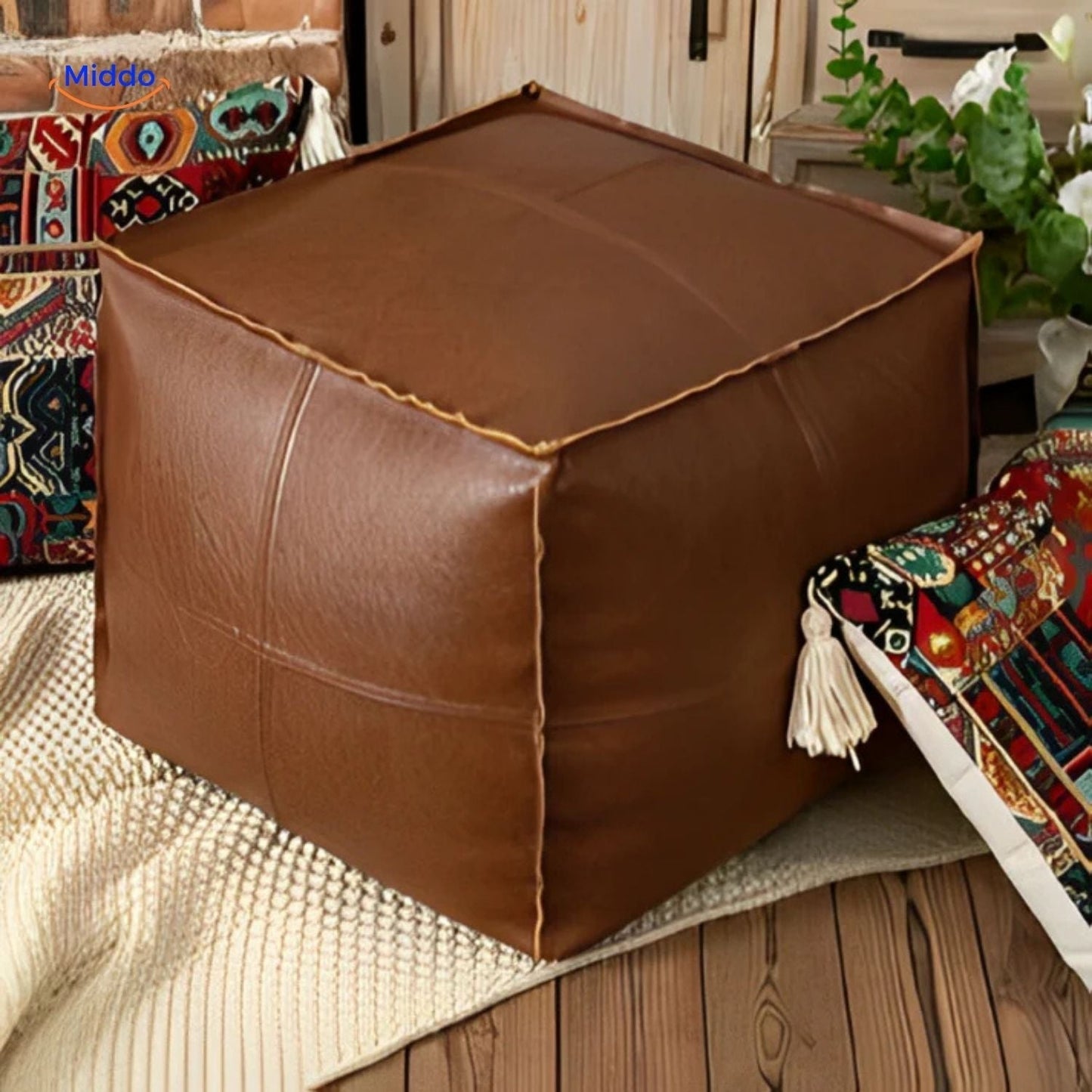 Eco-Friendly Tatami Pouf Cushion | Comfortable, Refilling for Optimal Seating