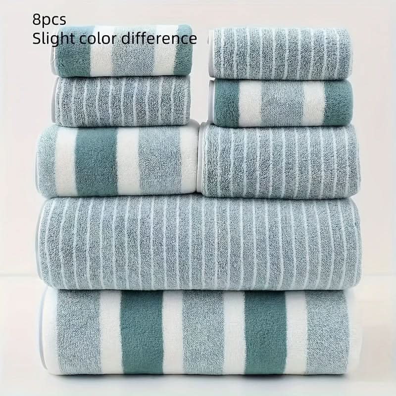 Coral Fleece Towel Set of 8 - Fast-Drying Towels