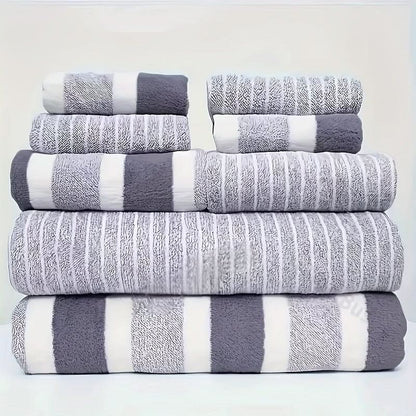 Coral Fleece Towel Set of 8 - Fast-Drying Towels