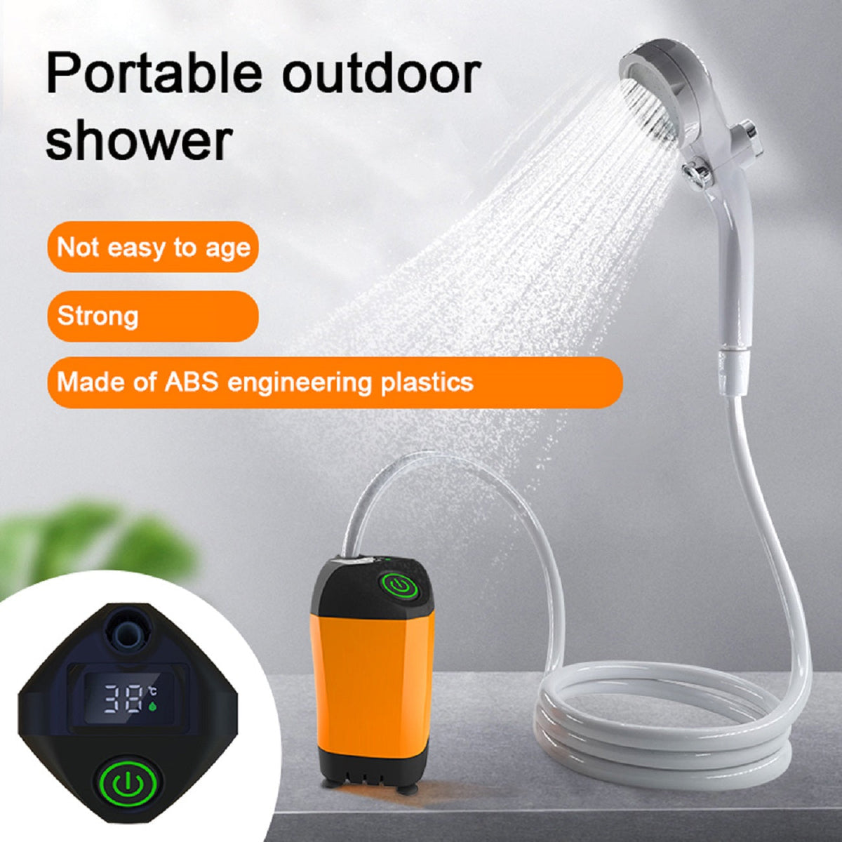 Handheld Electric Shower Pump Head for Portable Outdoor Camping