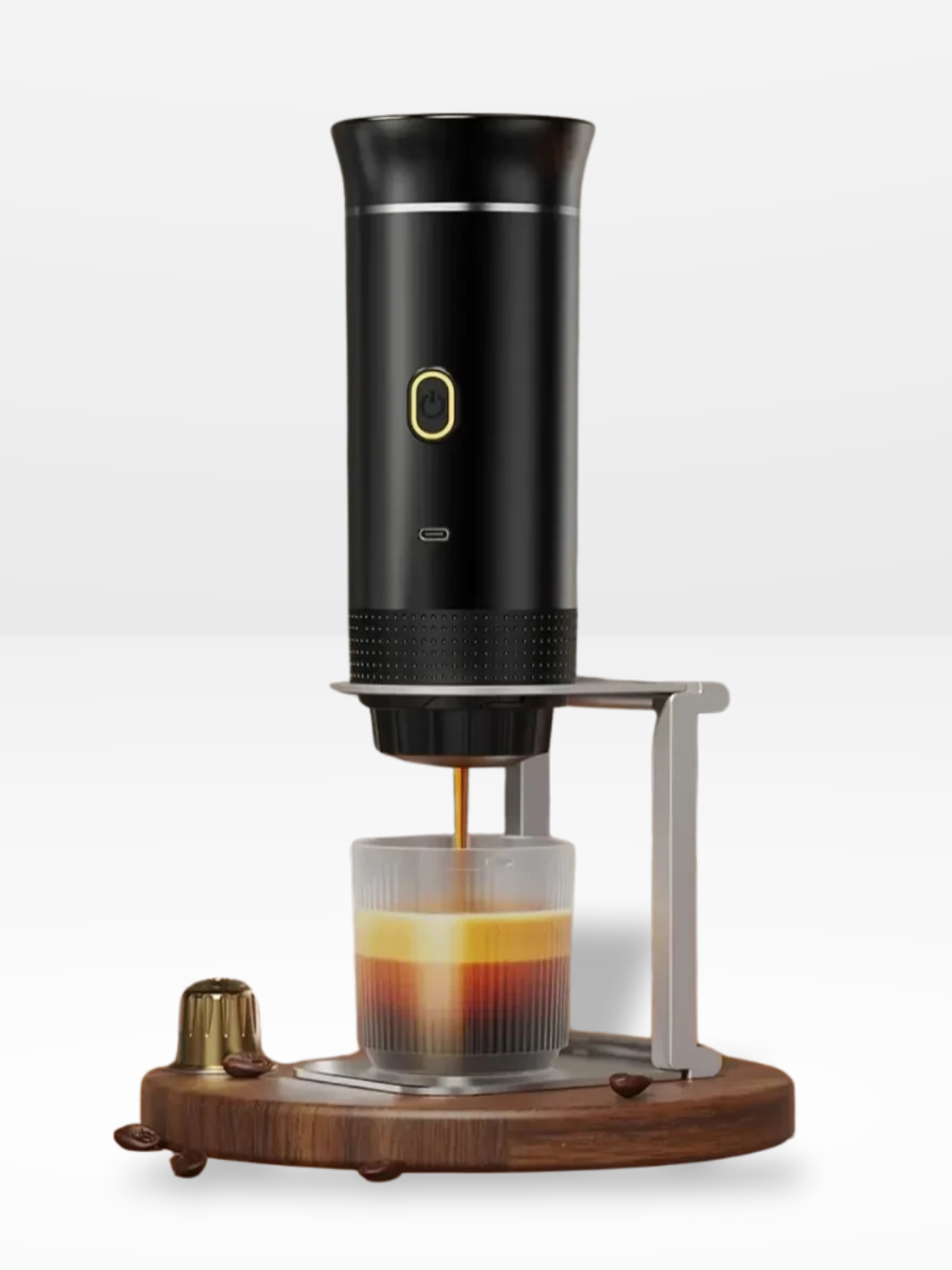 Compact Electric Coffee Brewer for On-the-Go Use